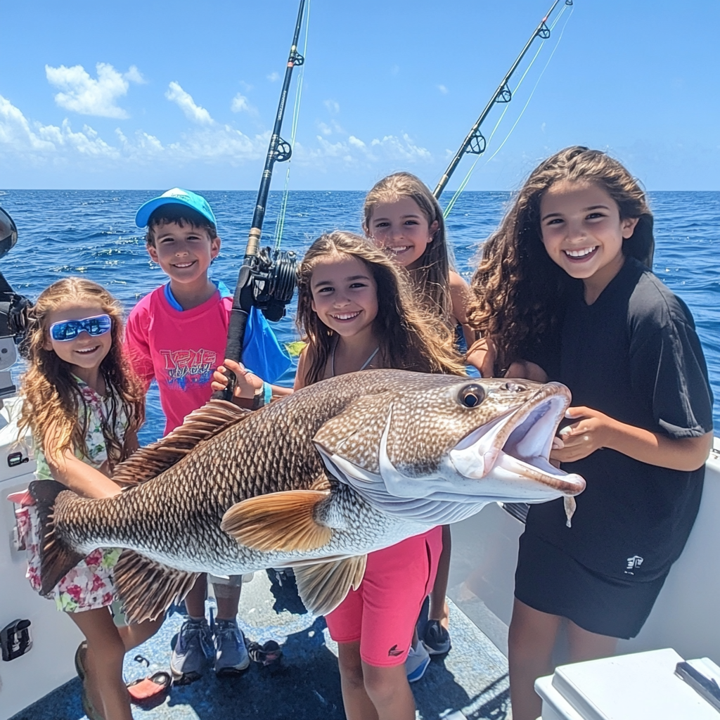 A public fishing cruise is a great way to spend a day in Miami as kids get to experience something different. 